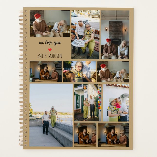 We Love You Custom Family Photo Collage  (Devant)