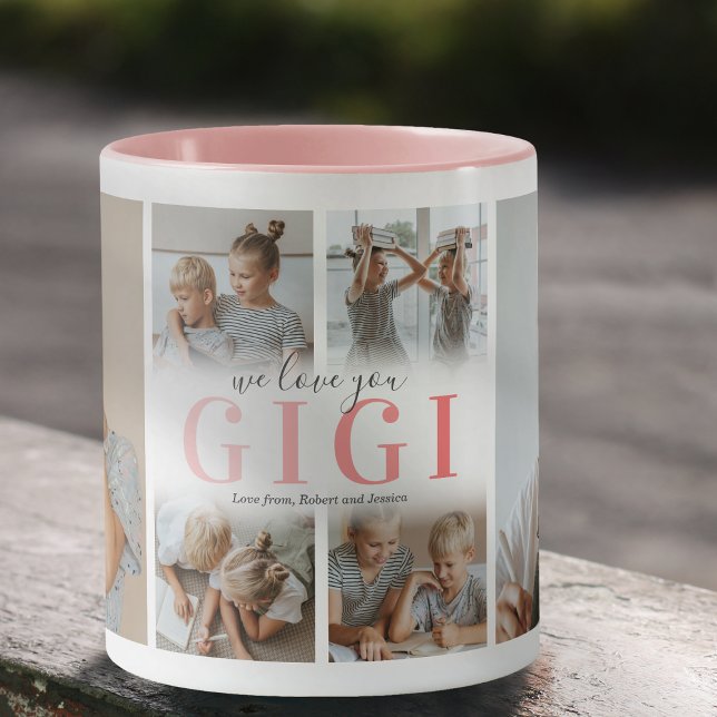 We Love You Gigi Photo Collage Mug (Créateur téléchargé)