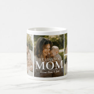 We Love You Mom 5 Photo Collage Lumbar Pillow Kaffeetasse