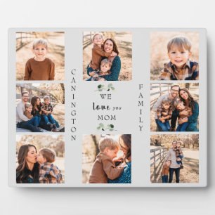 We love you Mom Foliage Name Foto Klebung Fotoplatte