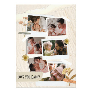 We Love You Papa Photo Collage