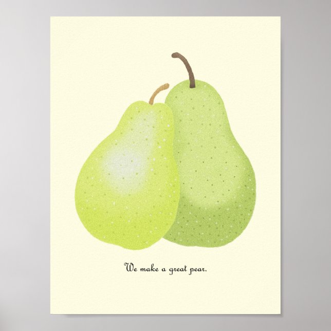 We Make a Good Pear Poster Kitchen Wall Art Poster (Vorne)