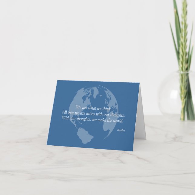 We Make the World Buddha Quote Cards Karte (Vorderseite)