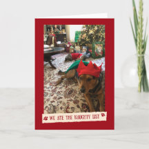 We Mate The Naughty List - Carte drôle des chiens