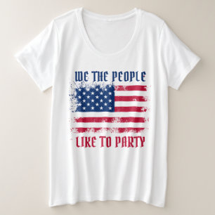 We people Funny Distressed USA Drapeau Juillet 4