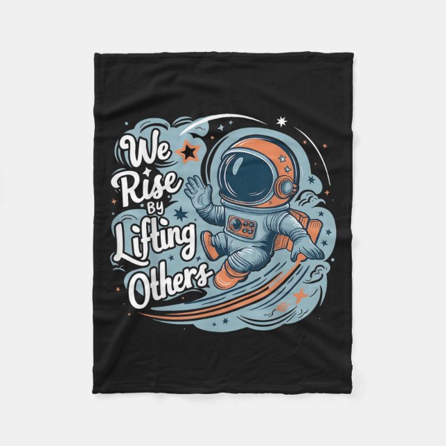 We Rise By Lifting Others Motivational Quote Women Fleecedecke (Vorderseite)