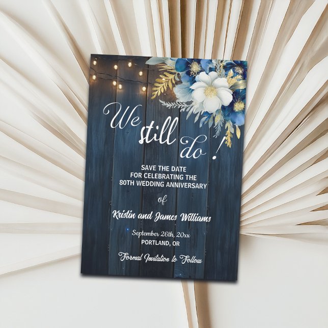 We Still Do 80th Wedding Anniversary String Lights Save The Date (Von Creator hochgeladen)