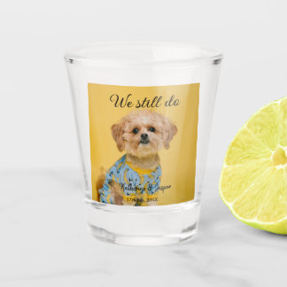 We still do couple name pet dog photo date simple  schnapsglas