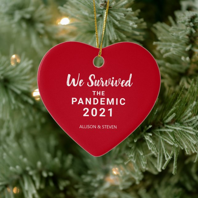 We Survived the 2021 Keramik Ornament (Baum)