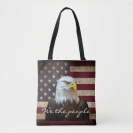 We The People American Flag Bald Eagle Tasche