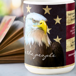 We The People Bill of Rights Flag Bald Eagle Kaffeetasse