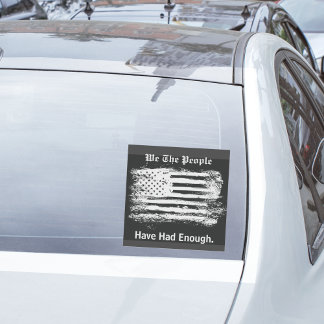 We The People Distressed Flag Aufkleber