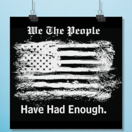 We The People Distressed Flag Poster