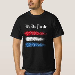 *~* We The People - Modern Abstrakte American Flag T-Shirt