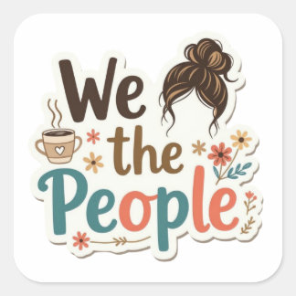 We the people trendy mom lifestyle twist quadratischer aufkleber