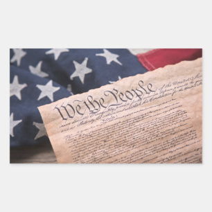 We the People Verfassung Rechteckiger Aufkleber