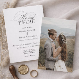 We tied the Knot with Photo Wedding Reception Einladung