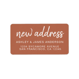 We’ve Moved Autumn Leaf New Address Adressaufkleber
