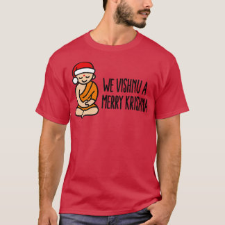 We Vishnu a Merry Krishna lustige Yoga Weihnachtsp T-Shirt