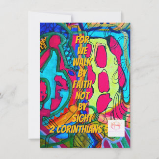 We walk by faith not by sight card einladung