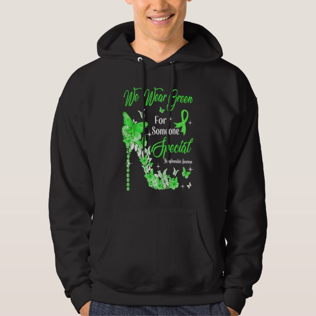 We Wear Green Butterflies Neurofibromatosis Awaren Hoodie (Vorderseite)