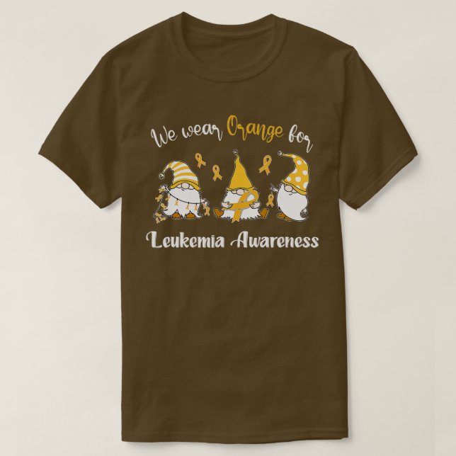 We Wear With Orange For Leukemia Awareness  T-Shirt (Design vorne)