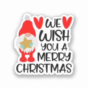 We Wish You A Very Merry Christmas Aufkleber