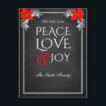 We wish you peace love & joy feiertagspostkarte<br><div class="desc">We wish you peace love & joy</div>