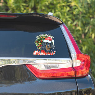 We Woof You Frohe Christmas Gordon Setter Aufkleber