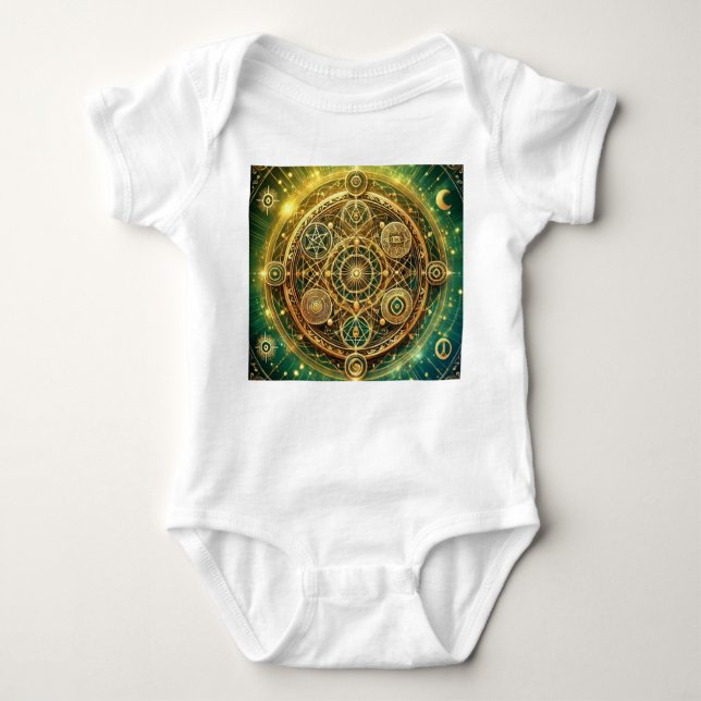 Wealth Flow Sigil Baby Strampler (Vorderseite)
