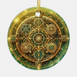 Wealth Flow Sigil Keramik Ornament