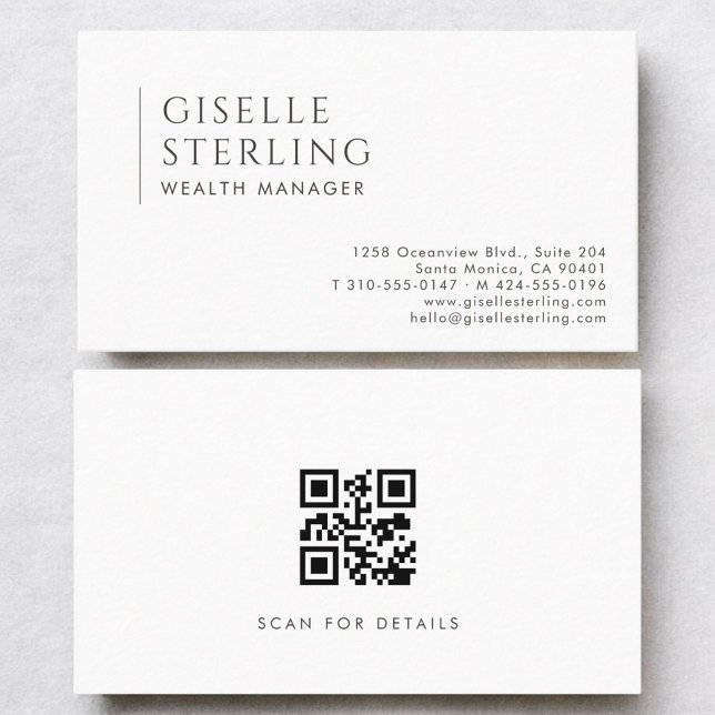 Wealth Manager Modern Professional QR Code Visitenkarte (Von Creator hochgeladen)