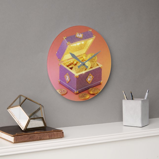 Wealth Reise C Große Wanduhr (Büro)