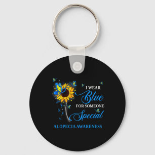 Wear Blue for Alopezie Awareness Sonnenblume 1 Schlüsselanhänger