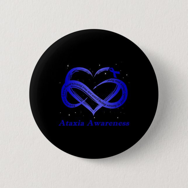 Wear Blue for Ataxixi Awareness Warrior Button (Vorderseite)