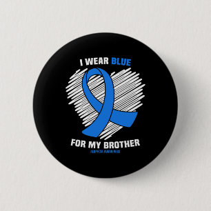 Wear Blue for My Brother Alopezie Awareness Button