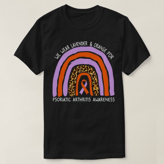 Wear Lavender&Orange Rainbow Psoriatic Arthritis A T-Shirt (Design vorne)