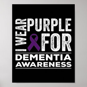 Wear Lila für Demenz Bewusstsein Alzheimerheimer Poster
