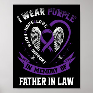 Wear Lila in Erinnerung an meinen Vater im Jura Pa Poster