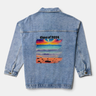 Wearable Art Beach Abschluss Denim Jacket Jeansjacke