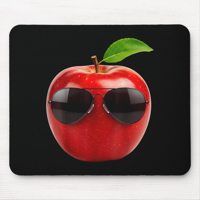 Wearing Sungles Funny Fruit Lover Costume  Mousepad (Vorne)