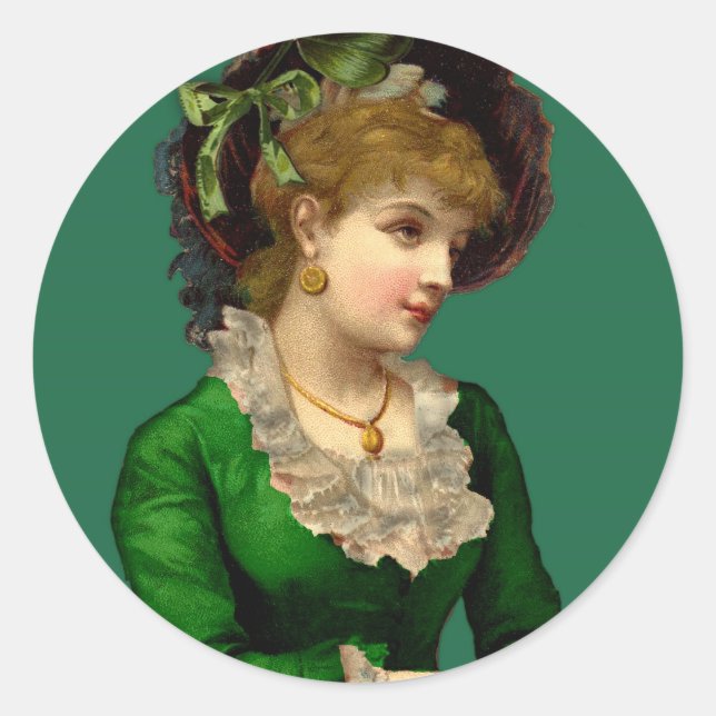 Wearing the Green on St. Patrick's Day Runder Aufkleber (Vorderseite)