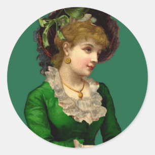 Wearing the Green on St. Patrick's Day Runder Aufkleber