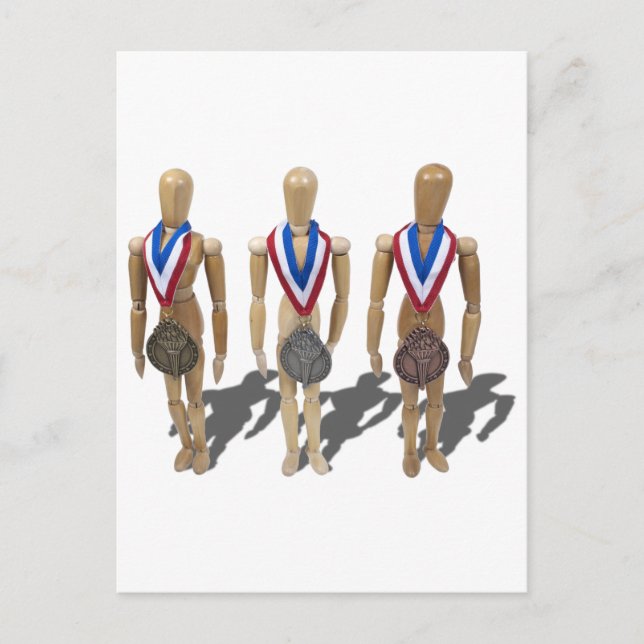 WearingGoldSilverBronzeMedaillen122410 Postkarte (Vorderseite)