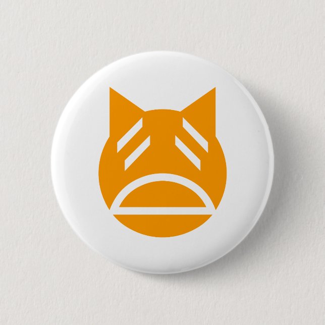 Weary Emoji Cat Button (Vorderseite)