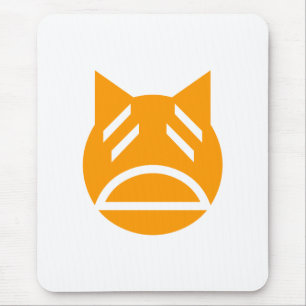 Weary Emoji Cat Mousepad