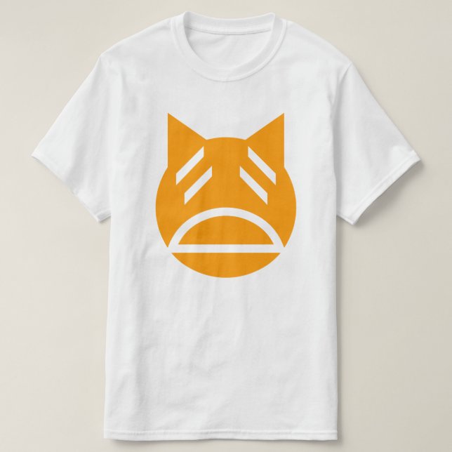 Weary Emoji Cat T-Shirt (Design vorne)