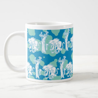 Weasel & Baboon Blue Character Pattern Jumbo-Tasse