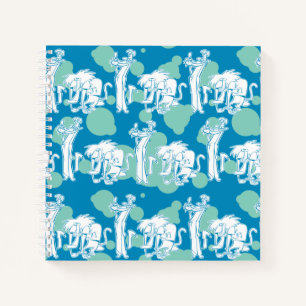 Weasel & Baboon Blue Character Pattern Notizbuch