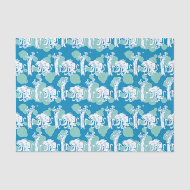 Weasel & Baboon Blue Character Pattern Seidenpapier (Vorderseite)